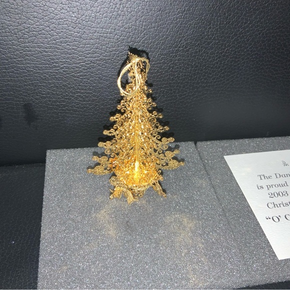 2003 Annual Gold Christmas Ornament “O’ Christmas Tree” By Danbury Mint - Picture 2 of 7